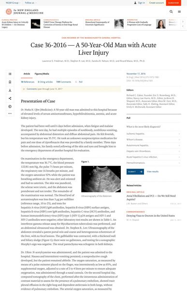 New England Journal of Medicine Website — AREA 17
