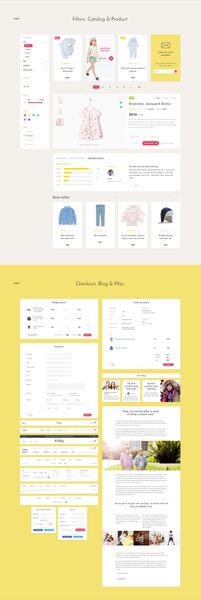 Ecommerce website design for a kids store