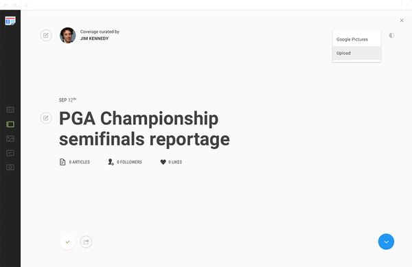 Coverage – Google News Redesign Concept