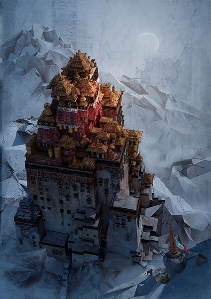 Holy Temple by Te Hu on ArtStation