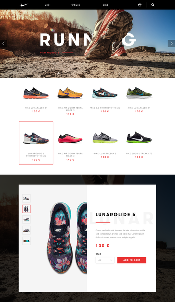 Nike #UI #UX #eCommerce