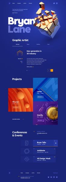 Dribbble - web_design_portfolio_modern_gold_hi_tech.jpg by Mike | Creative Mints