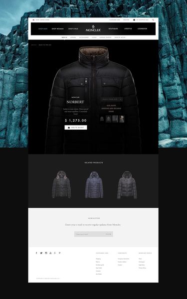 Moncler - e-commerce website design on Behance