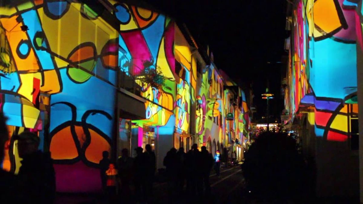 Lichtkunst am Hochmoselübergang