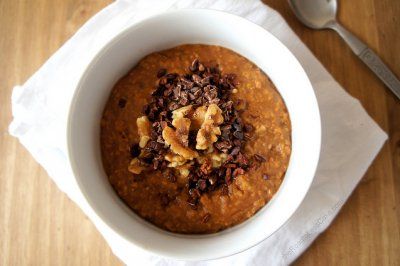 Chocolate Pumpkin Oatmeal For Two