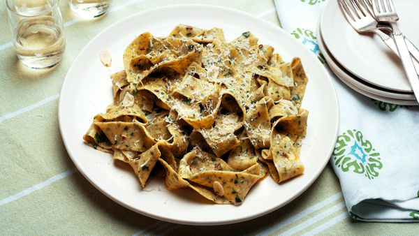 Herbed Pappardelle with Parsley and Garlic