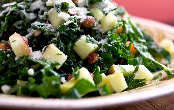 Kale Salad With Apples and Cheddar