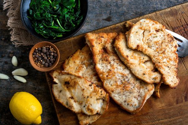 Lemon and Garlic Chicken with Spiced Spinach