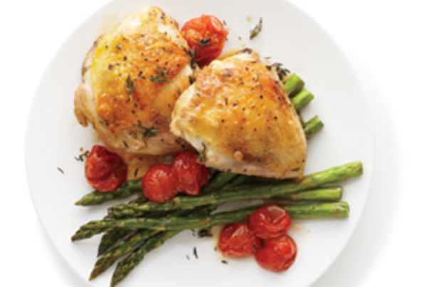 Roasted Chicken with Asparagus
