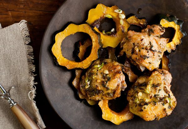 Roasted Chicken Thighs with Winter Squash Recipe - NYT Cooking