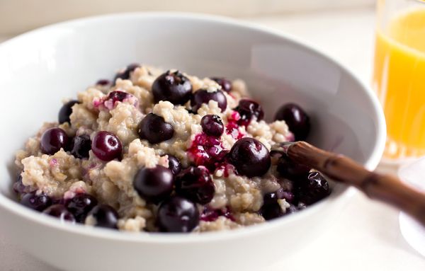 Blueberry Coconut Oatmeal Pudding
