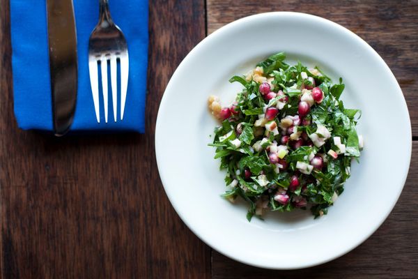 Tabbouleh with Apples, Walnuts and Pomegranates