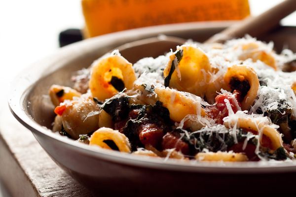 Orecchiette with Cherry Tomatoes and Arugula