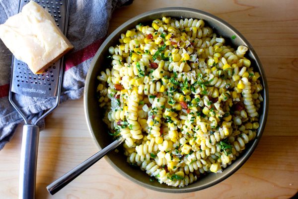 Corn, Bacon and Parmesan Pasta