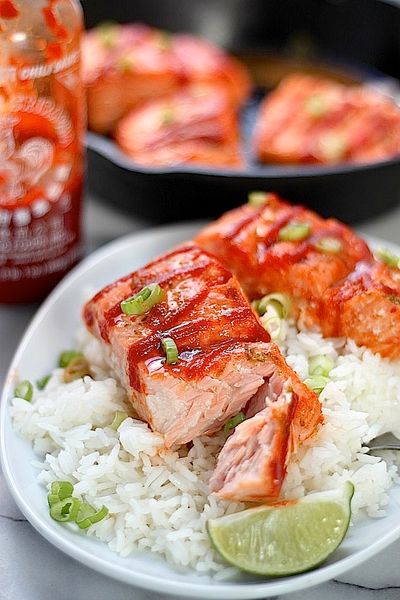 Sweet and Spicy Sriracha Baked Salmon