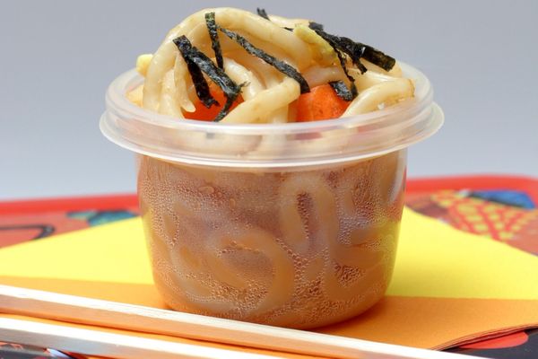 Cold Udon Noodles with Carrot and Egg