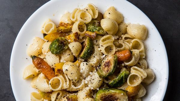 Cacio e Pepe e Roasted Vegetables