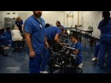 April 2017 OTA student teaching us how to adjust wheelchair and why