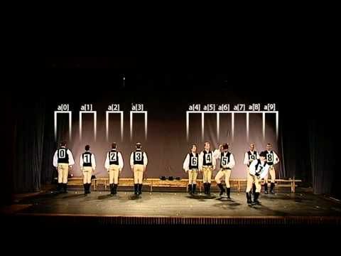 Quick-sort with Hungarian (Küküllőmenti legényes) folk dance