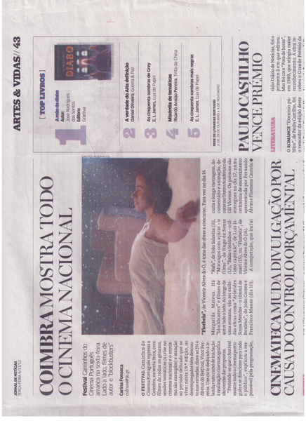 Coimbra mostra todo o cinema nacional | Jornal de Notícias 6.Nov