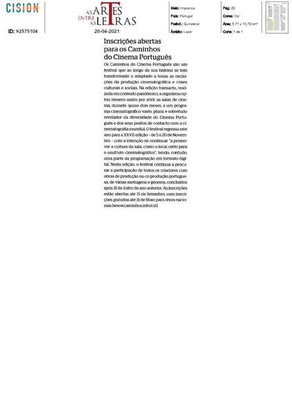 2021-06-07 Entre as Artes e as Letras