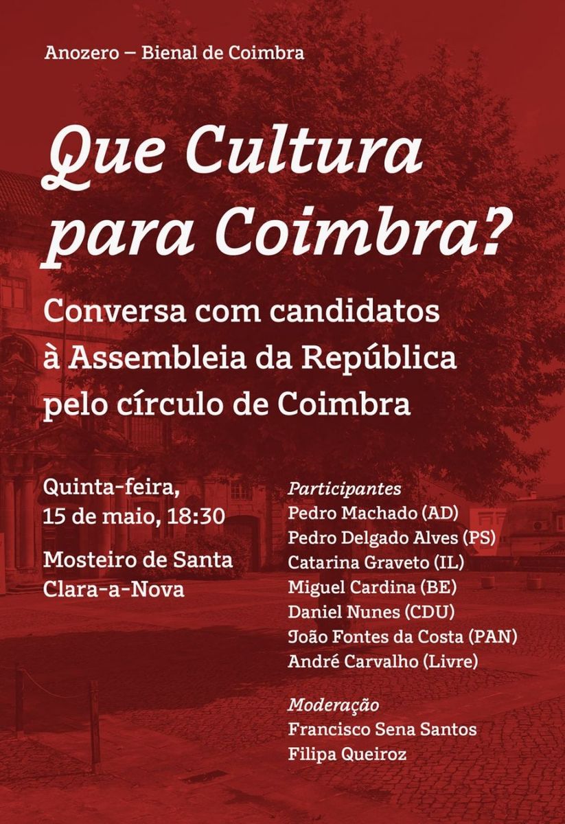 Que cultura para Coimbra? Debate com candidatos às Legislativas sobre o programa para a Cultura | …