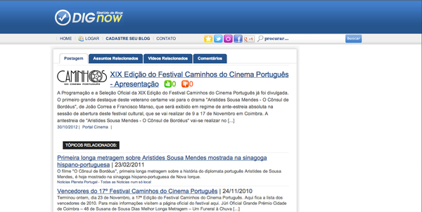 XIX Edição do Festival Caminhos do Cinema Português - Apresentação | dignow 1.Out