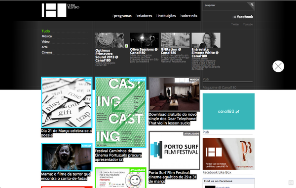 (Screenshot 1) Festival Caminhos do Cinema Português procura apresentador (a) | Canal180