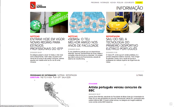 Artista Português venceu concurso da BBC | Canal Superior