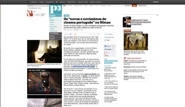 Os "novos e novíssimos do cinema português" no Nimas | P3