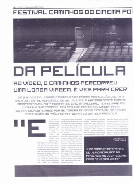Festival Caminhos do Cinema Português - Uma Longa Viagem_1 | A Cabra 6.Nov