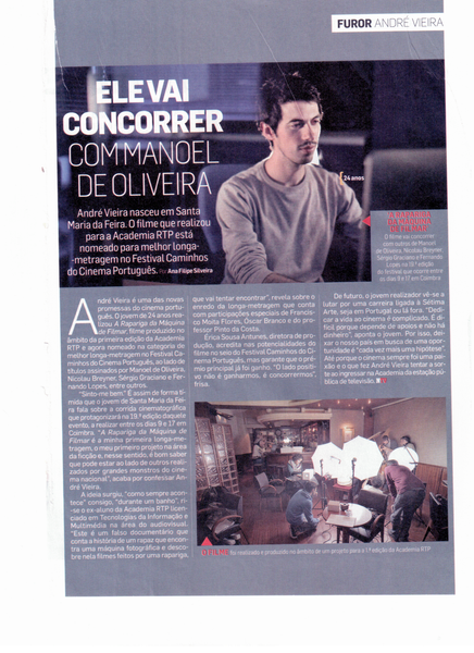 "A Rapariga da Máquina de Filmar" | NotíciasTV 9.Nov