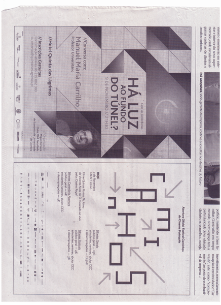 Cartaz da cerimónia de abertura do festival | Diário Coimbra 9.Nov