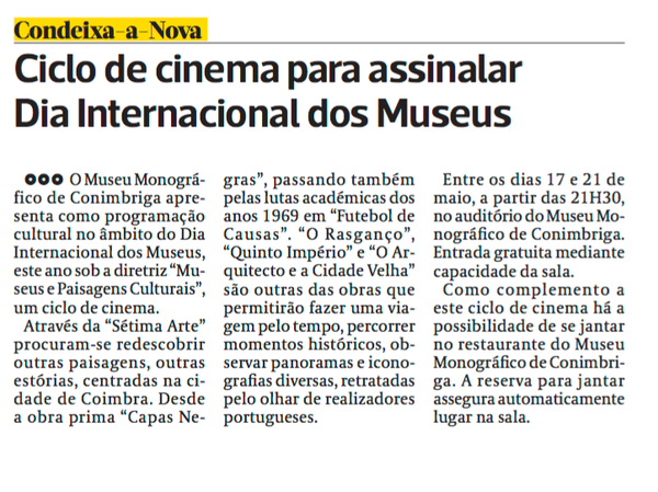 Ciclo Paisagens Culturais | Diário As Beiras 12.Mai.2016