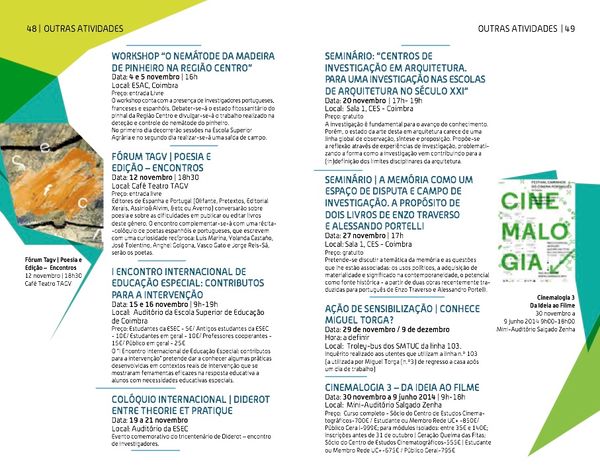 Agenda Cultural Município de Coimbra: Outubro a Dezembro 2013_3-4