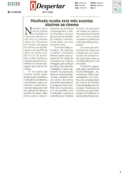 2023-11-03 O Despertar