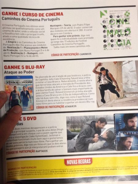 Ganhe um curso de cinema - Caminhos do Cinema Português | Revista Empire Mar.2014