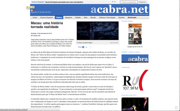 Macau: uma história tornada realidade | A Cabra