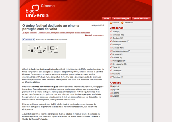 O único festival dedicado ao cinema português está de volta (screenshot) | Universia