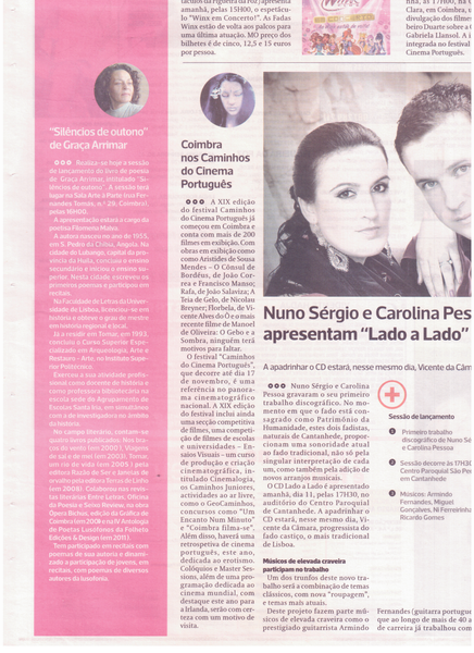 Coimbra nos Caminhos do Cinema Português | Diário As Beiras 10.Nov