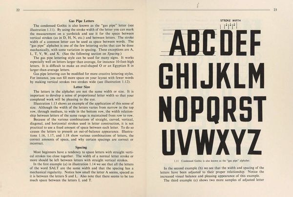 Gas Pipe Letters in Lonnie Tettaton, “Sign Painting and Graphics Course”, 1981