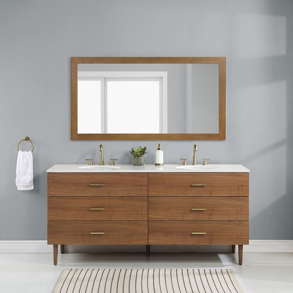 Highbury Furnishings Maida Vale 72" W x 22" D x 34" H Double Bathroom Vanity | Wayfair