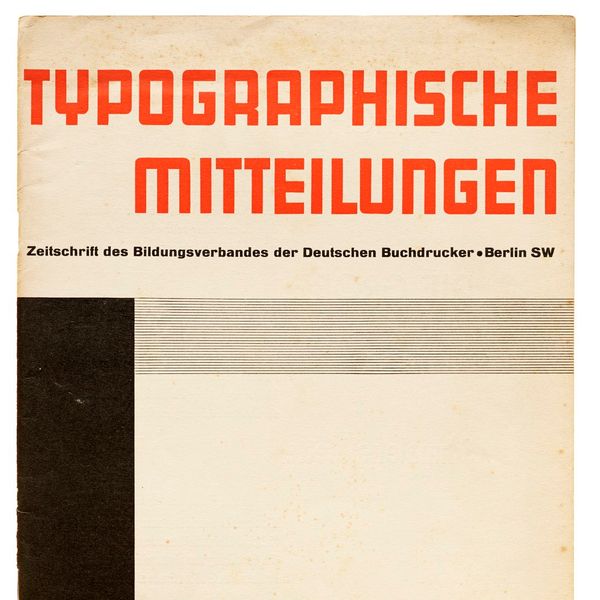 Unattributed, Typographische Mitteilungen, Berlin, June 1929