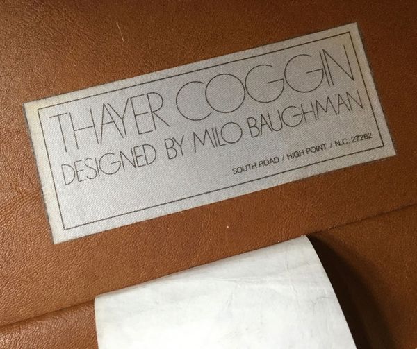 Thayer Coggin Designed by Milo Baughman label