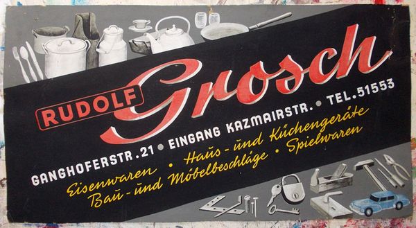 Altes handgemaltes Pappschild - Old hand lettered showcard… | Flickr