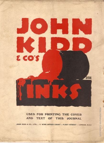 Austin Cooper, John Kidd & Co’s Inks, 1925