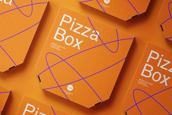 $ Pizza Box Mockup