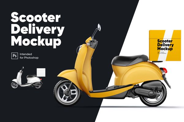 $ Scooter Delivery Mockup