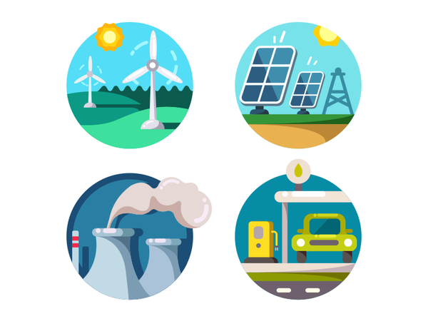 Energy saving icons