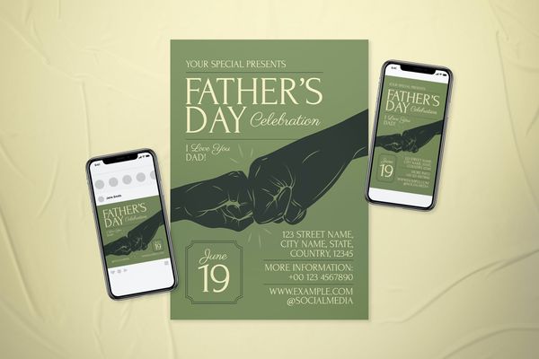 $ Father's Day Flyer Set